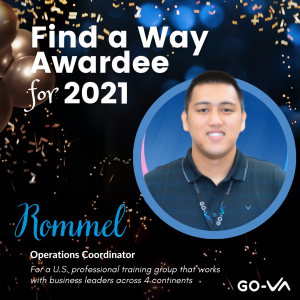 GO-VA 2021 Awardee Rommel 